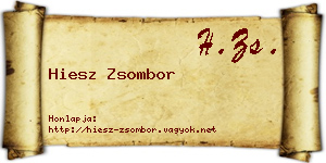 Hiesz Zsombor névjegykártya