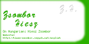 zsombor hiesz business card